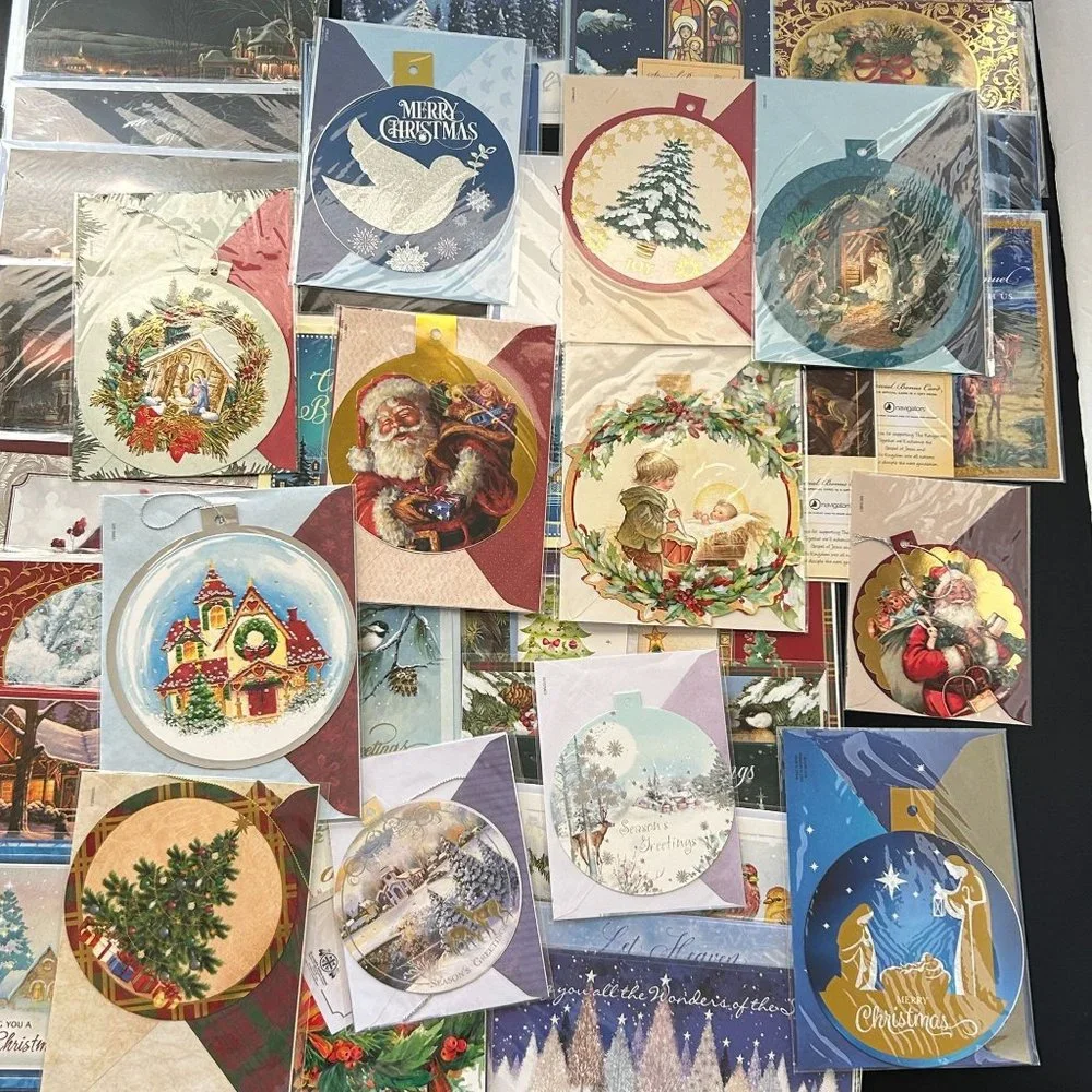Lot 53 Christmas Ornament & Greeting Cards w/ Envelope St. Josephs Indian School